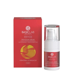 BasicLab Емульсійна сироватка з 0,3% чистого ретинолу, 3% вітаміну С та коензимом Q10 15мл